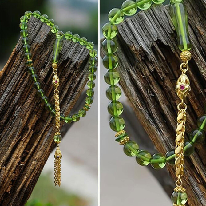 Misket Kesim Gümüş Kamçı Karayip Kehribarı Tesbih - Tesbihcibaba