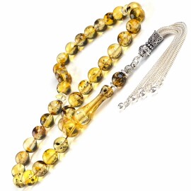 Mİsket Sertifikalı Damla Kehribar Tesbih - Tesbihcibaba