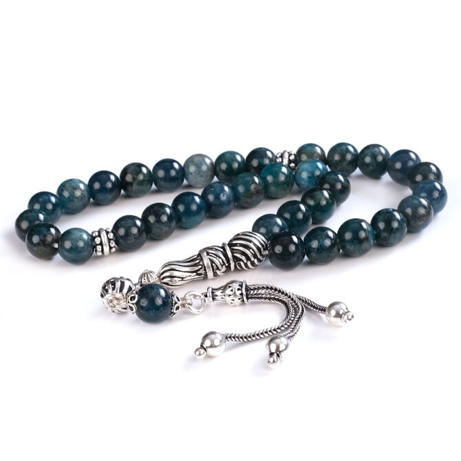 Motivasyon Taşı Apatit Gümüş İmame Tesbih - Tesbihcibaba