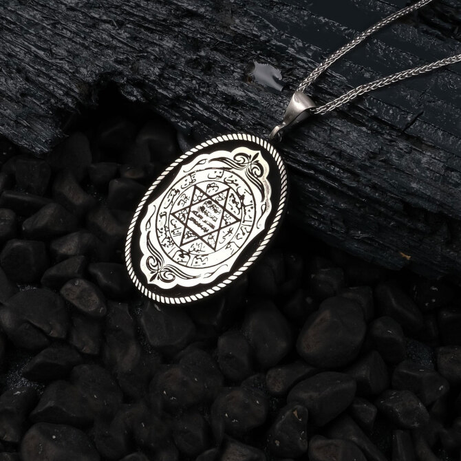 Mührü Süleyman Gümüş Kolye - Tesbihcibaba