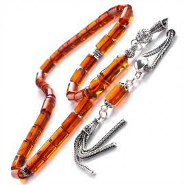 Nadir Bulunan Kesme Baltık İncisi Damla Kehribar Tesbih - 1