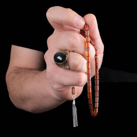 Nadir Bulunan Kesme Baltık İncisi Damla Kehribar Tesbih - 2