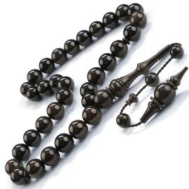 Nadir Bulunan Kula Renk Erzurum Oltu Taşı Usta İşi Tesbih - Tesbihcibaba