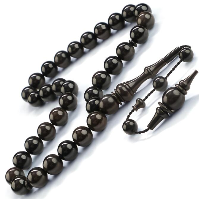 Nadir Bulunan Kula Renk Erzurum Oltu Taşı Usta İşi Tesbih - Tesbihcibaba