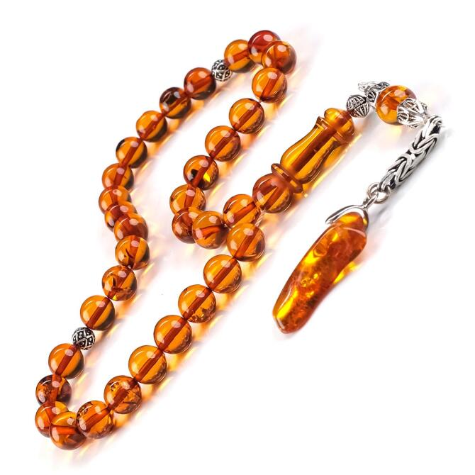 Nadir Eser Fosilli Bal Damla Kehribar Tesbih - Tesbihcibaba