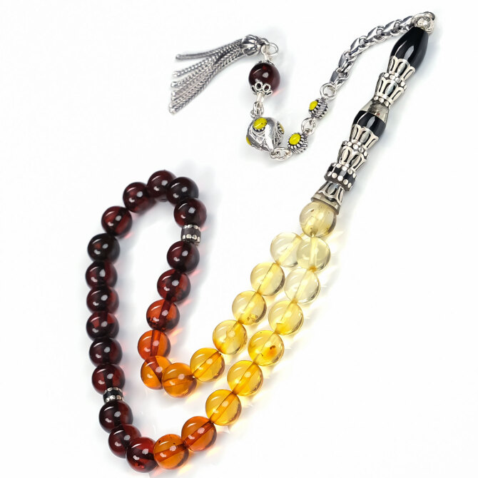 Nakkaş İmame Renk Süzmesi Damla Kehribar Tesbih - Tesbihcibaba