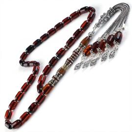 Nakkaş Yılan Ağacı İmame Damla Kehribar Tesbih - Tesbihcibaba