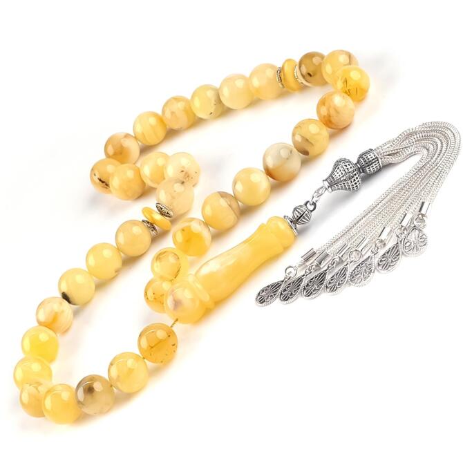 Old Class Eşsiz Yapıda Has Kaya Damla Kehribar Tesbih - Tesbihcibaba