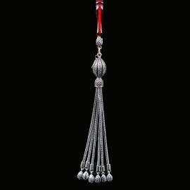 Old Class Karpuz Yarma Gümüş Tesbih Püskülü - 1