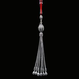 Old Class Karpuz Yarma Gümüş Tesbih Püskülü - 2