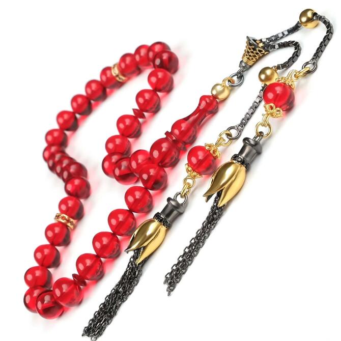 Old Class Nadir Yapıda Yakut Damla Kehribar Tesbih - Tesbihcibaba