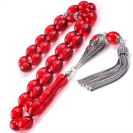 Old Class Sancak Model Yakut Damla KehribarTesbih - Tesbihcibaba