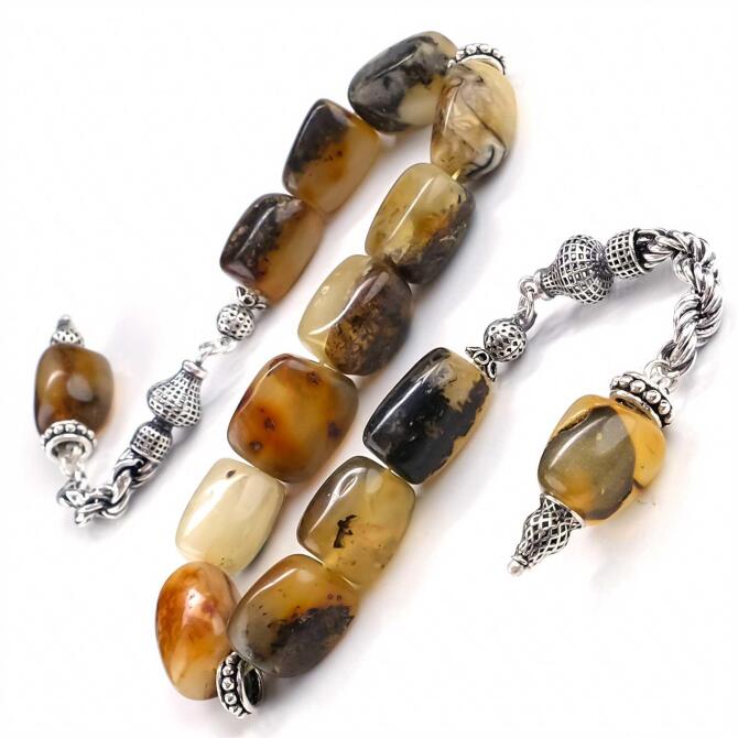 Old Class Tamamen Doğal Kaya Damla Kehribar Zaza Tesbih - Tesbihcibaba