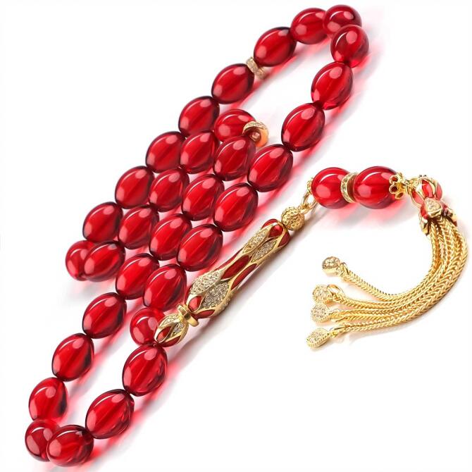 Old Class Zirkon Set Yakut Damla Kehribar Tesbih - Tesbihcibaba