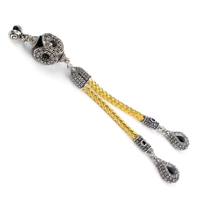 Old Collection Gözyaşı 925 Ayar Gümüş Püskül - Tesbihcibaba