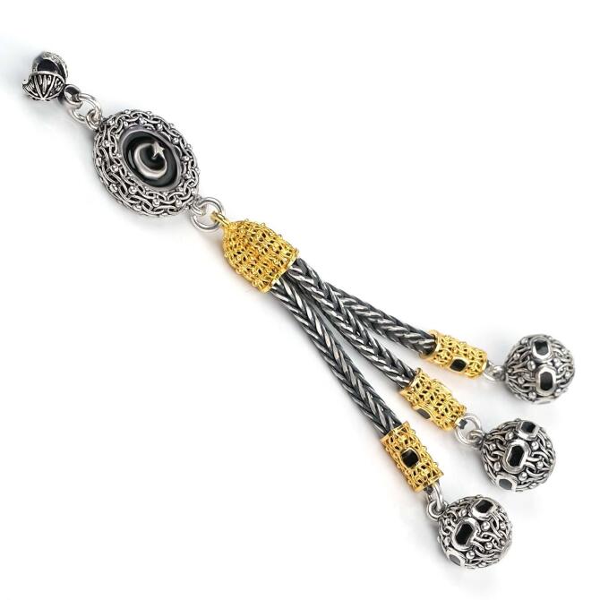 Old Collection Sancak Model 925 Ayar Gümüş Püskül - Tesbihcibaba