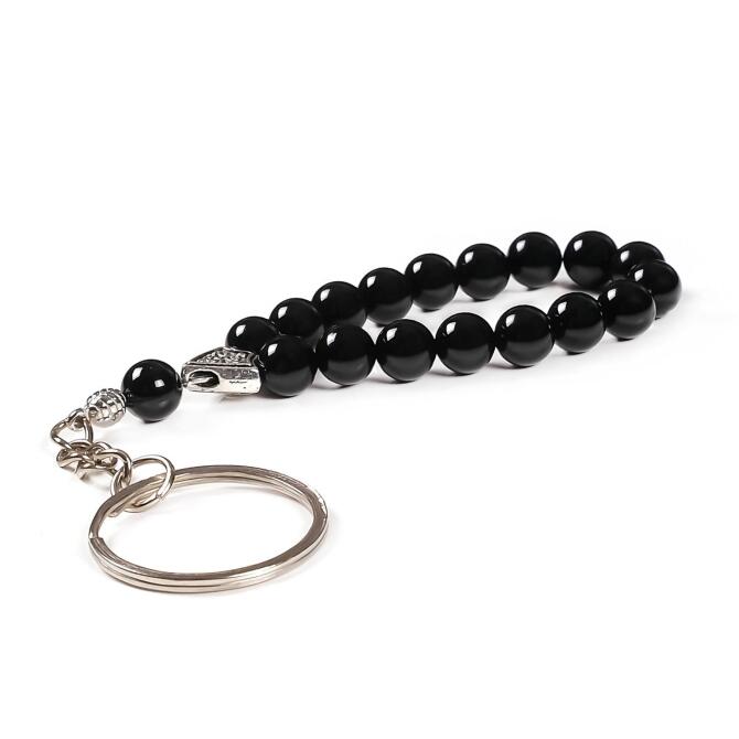 Oniks Taşı Özel Yapım Anahtarlık - Tesbihcibaba