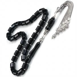 Osmanlı Kesim Gümüş Tasarım Erzurum Oltu Taşı Tesbih - Tesbihcibaba