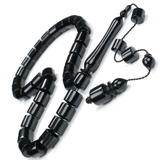 Osmanlı Kesim Usta İşi Erzurum Oltu Taşı Tesbih - Tesbihcibaba