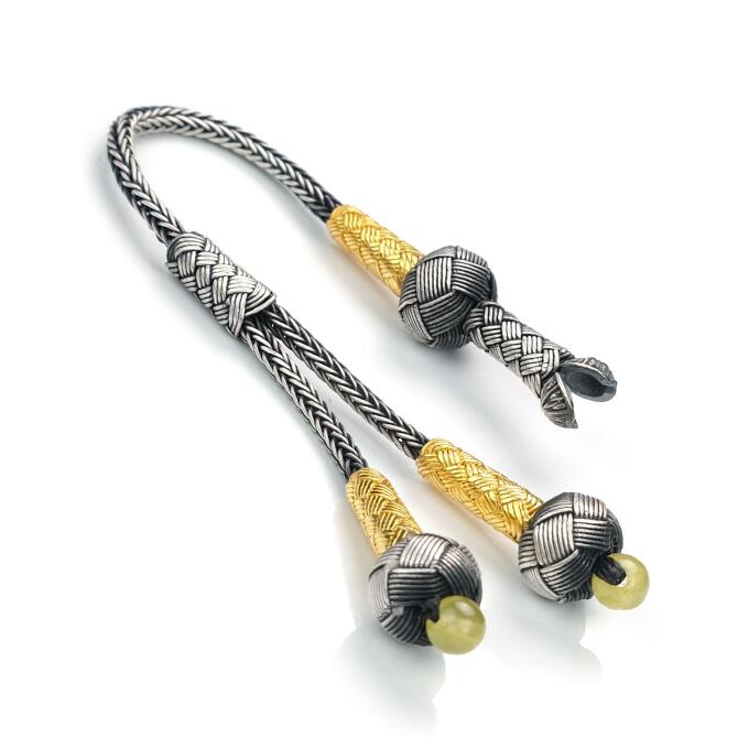 Osmanlı Tasarım Gold Renk El Örmesi Kazaz Tesbih Püskülü - Tesbihcibaba