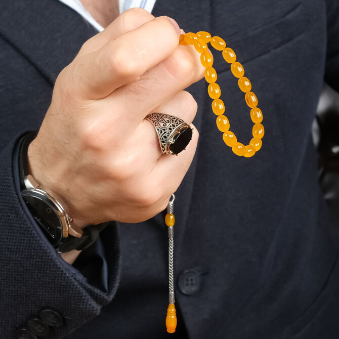 Osmanlı Tesbihten Çekim Usta İşçilik Kazaz Kamçılı Tesbih - Tesbihcibaba