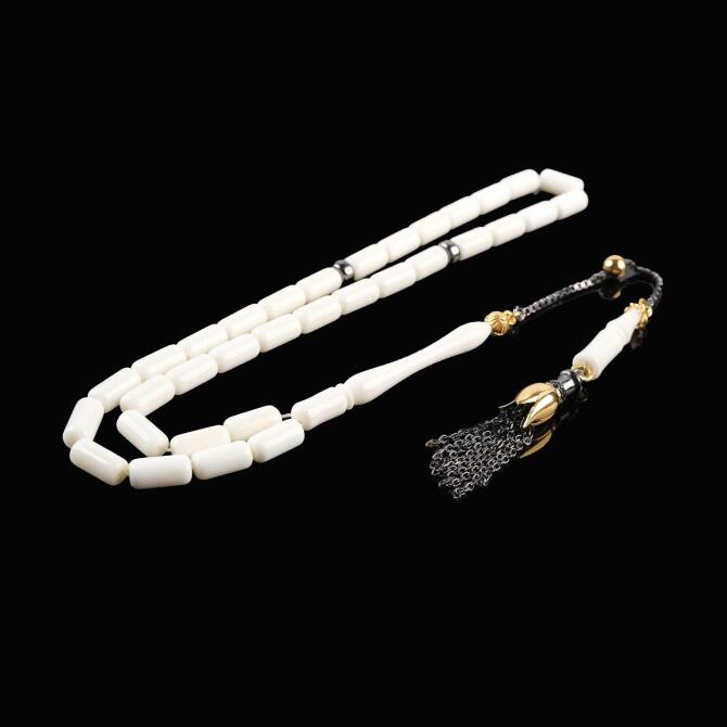 Özel Gümüş Tasarım Deve Kemiği Tesbih - Tesbihcibaba