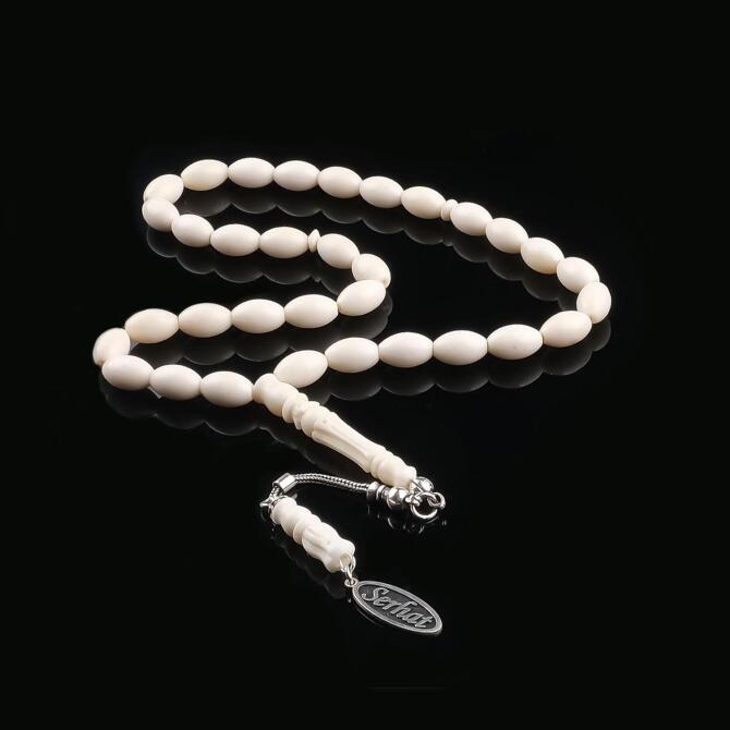 Özel İşleme İmameli İsimli Kemik Tesbih - Tesbihcibaba