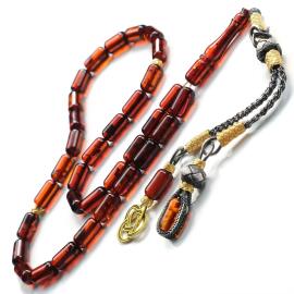 Özel Seri Kazaz Şems Baltık İncisi Damla Kehribar Tesbih - Tesbihcibaba