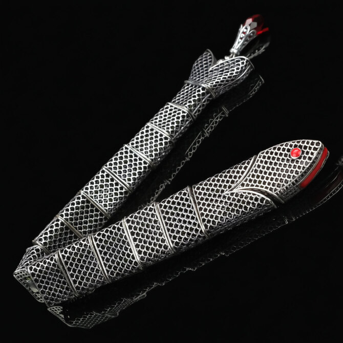 Özel Tasarım Gümüş Balık Tesbih - Tesbihcibaba