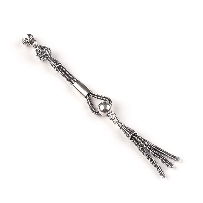 Özel Tasarım Gümüş Tesbih Püskülü - Tesbihcibaba