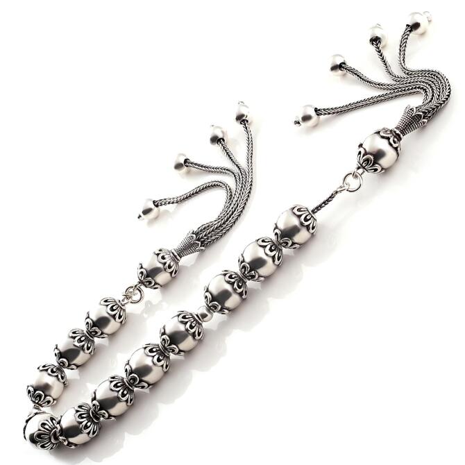 Özel Tasarım Gümüş Zaza Tesbih - Tesbihcibaba