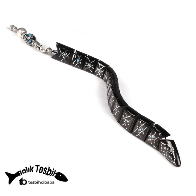 Özel Tasarım Balık Model Erzurum Oltu Taşı Tesbih - Tesbihcibaba