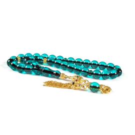 Özel Tasarım Yaldızlı Sıkma Kehribar Tesbih - 2