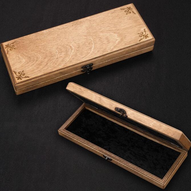 Özel Üretim Ahşap Tesbih Kutusu Natural - Tesbihcibaba