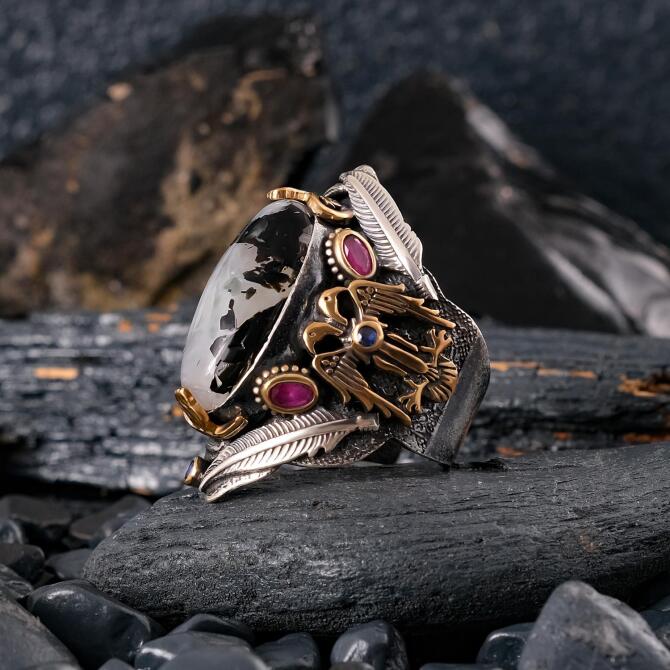 Özel Üretim Selçuklu Zihgir Gümüş Yüzük - Tesbihcibaba