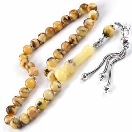 Özel Yapıda Eşsiz Tasarımıyla Damla Kehribar Tesbih - Tesbihcibaba