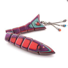 Özel Yapım Koleksiyonluk Multicolor Balık Tesbih - 2