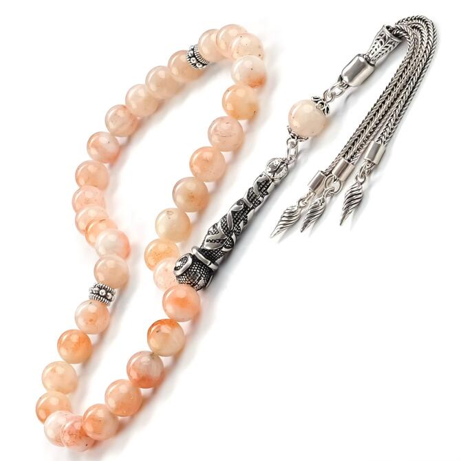 Pembe Opal Çakra Taşı Tesbih - Tesbihcibaba