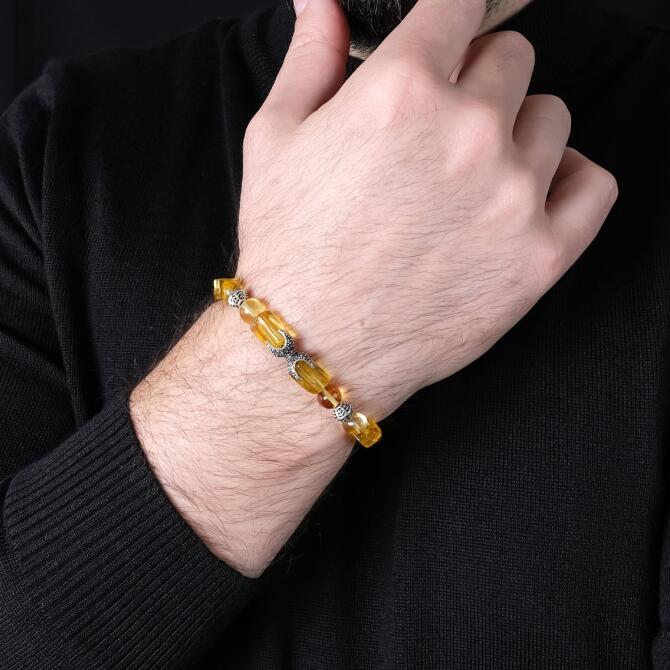 Pençe Tasarım Damla Kehribar Bileklik - Tesbihcibaba