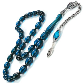 Popüler Renk Özel Tasarım Sıkma Kehribar Tesbih - 1