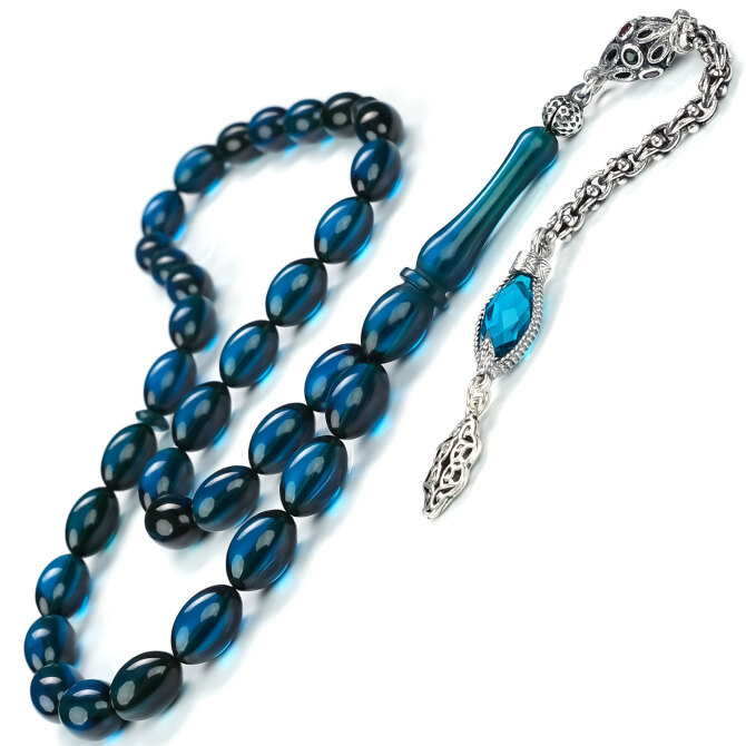 Popüler Renk Özel Tasarım Sıkma Kehribar Tesbih - Tesbihcibaba