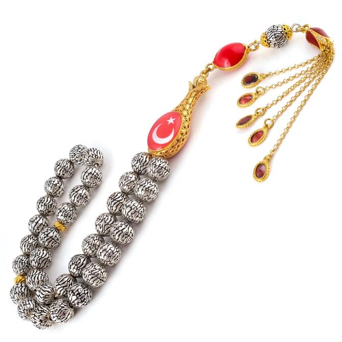 Premium Class Özel Üretim Gümüş Tesbih - Tesbihcibaba