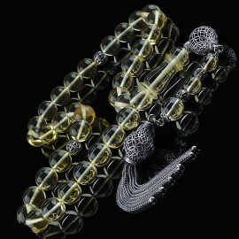 Premium Class Su Damlası Has Kehribar Tesbih - Tesbihcibaba