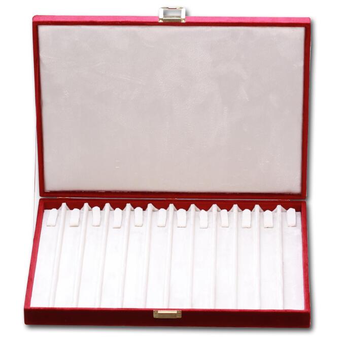 Premium Kırmızı Kadife 12'li Tesbih Kutusu - Tesbihcibaba