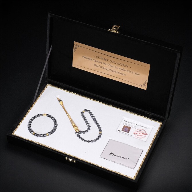 Prime Collection Stres Stone Prayer Beads & Bracelet Set
