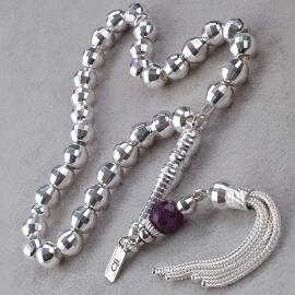 Prizma Model 925 Ayar Gümüş Tesbih - 1