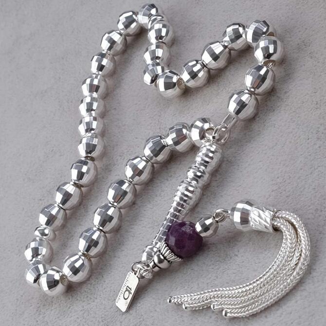 Prizma Model 925 Ayar Gümüş Tesbih - Tesbihcibaba