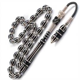 Püskülünden Tanesine Usta İşi Beyzi Erzurum Oltu Taşı Tesbih - 1