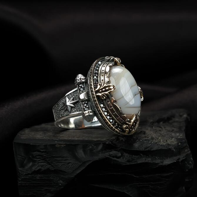 Pusula Model Gümüş Yüzük - Tesbihcibaba