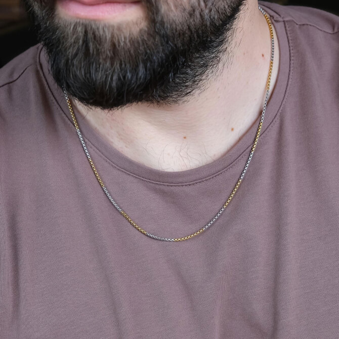 Rap Model Gold 316L Çelik Kolye - Tesbihcibaba